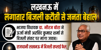 लखनऊ में लगातार बिजली कटौती से जनता बेहाल, भाजपा विधायक डॉ. नीरज बोरा ने ऊर्जा मंत्री को लिखा पत्र, LESA अधिकारी तलब