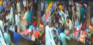 सीतापुर में दबंग ठेकेदार पर गुंडागर्दी का आरोप, CCTV में कैद हुई वारदात