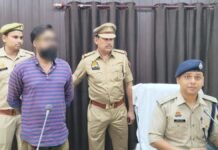 UP: 50 हजार का इनामी आरोपी गिरफ्तार, ट्रिपल सुसाइड कांड का फरार आरोपी मथुरा-वृंदावन से दबोचा गया