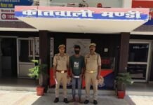 सहारनपुर: गश्त के दौरान मण्डी पुलिस की बड़ी कार्रवाई, अवैध चाकू के साथ शातिर आरोपी गिरफ्तार