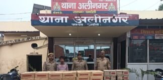 अलीनगर पुलिस का बड़ा एक्शन, ट्रक से 8 लाख की अवैध शराब बरामद, तस्कर गिरफ्तार