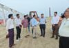 मण्डलायुक्त अनिल ढींगरा ने किया अंतरराष्ट्रीय स्टेडियम व गोढधोईया नाले का निरीक्षण