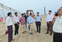 मण्डलायुक्त अनिल ढींगरा ने किया अंतरराष्ट्रीय स्टेडियम व गोढधोईया नाले का निरीक्षण