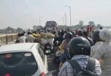 NHAI की बड़ी लापरवाही से इटावा-बरेली हाईवे पर 3 किमी लंबा महाजाम, भीषण गर्मी में 3 घंटे तड़पे हजारों राहगीर