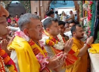 कार्यभार संभालने से पहले बांके बिहारी की शरण में पहुंचे नए एडीजी एसके भगत: निरीक्षण कर सुरक्षा व्यवस्थाएं परखीं