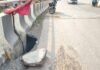 एक ही जगह एक साल में चौथी बार बना खतरनाक गड्ढा, सलेमपुर ओवरब्रिज पर स्थायी समाधान की मांग