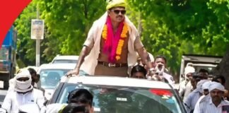यूपी पुलिस जवान का भव्य स्वागत चर्चा का विषय, सैकड़ों वाहनों के काफिले से हुआ , वीडियो वायरल