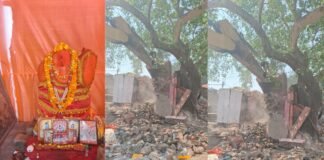 उत्तर प्रदेश : 92 साल पुराने बजरंगबली मंदिर पर चला बुलडोजर, एक माह में उसी स्थान पर होगा पुनर्निर्माण; लोगों ने ली राहत की सांस