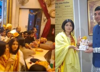 सपा सांसद डिंपल यादव ने परिवार सहित श्री सिद्धिविनायक मंदिर में किए दर्शन, गणेश जी से मांगा सुख-समृद्धि का आशीर्वाद