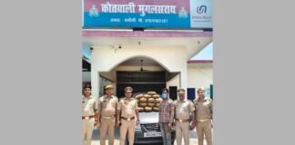 UP: चंदौली पुलिस की बड़ी कामयाबी, 31 किलो अवैध गांजे के साथ आरोपी गिरफ्तार,10 लाख की कीमत का गांजा जब्त