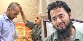 शामली धर्मांतरण मामला: आयुष मलिक ने की सनातन धर्म में वापसी, पूजा करते तस्वीर आई सामने