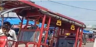 रोडवेज बस स्टैंड पर चला यातायात पुलिस का डंडा, 80 ई-रिक्शाओं पर कार्रवाई