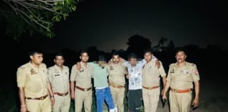 पुलिस मुठभेड़ में तीन शातिर अपराधी गिरफ्तार, दो के पैर में लगी गोली