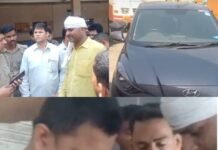 रोडवेज बस और कार में भीषण टक्कर, पुलिसकर्मी की कार क्षतिग्रस्त ; चालक बस छोड़कर फरार, बस स्टैंड पर घंटों चला हंगामा