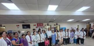 एम्स गोरखपुर में अंतर्राष्ट्रीय योग सप्ताह पर मरीजों को स्वास्थ्य का संदेश; स्त्री रोग ओपीडी में हुआ विशेष योग सत्र