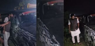 महोबा: बीजेपी MLA बृजभूषण राजपूत सड़क हादसे में बाल-बाल बचे, पिता ने जताई साजिश की आशंका