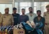 इटावा: हरियाणा मार्क अंग्रेजी शराब की बड़ी खेप बरामद, पुलिस ने चार तस्करों को दबोचा