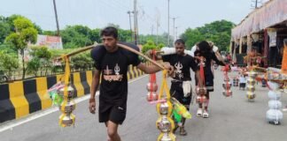 UP: सहारनपुर में कांवड़ यात्रा चरम पर, लोटा कांवड़ का बढ़ा क्रेज, ‘बम-बम भोले’ से गूंजे कांवड़ मार्ग