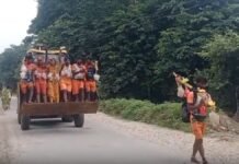 UP: बुलडोजर पर सवार होकर निकले कांवड़िए, ‘हर-हर महादेव’ के जयकारों के बीच वीडियो वायरल