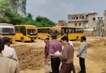 गोण्डा: स्कूल वाहनों पर परिवहन विभाग की बड़ी कार्रवाई, 9 वाहन जब्त और 7 का चालान