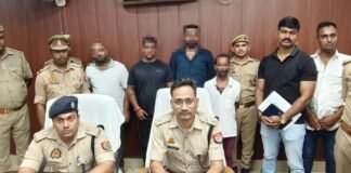 UP: तमंचे से फायरिंग कर सोने की चेन लूटने वाले गिरोह का भंडाफोड़, चार गिरफ्तार