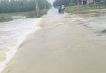 UP: ढेला नदी का जलस्तर बढ़ा, खादर के कई गांवों में बाढ़ जैसे हालात