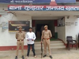 Sultanpur: में सात मुकदमों में आरोपी हिस्ट्रीशीटर गिरफ्तार, अवैध तमंचा-कारतूस बरामद