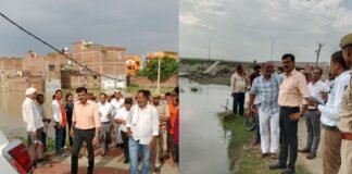बलिया: बाढ़ का तांडव, 50 घरों में घुसा गंगा का पानी, ग्राउंड पर उतरे डीएम मंगला प्रसाद, लापरवाह लेखपाल पर एक्शन