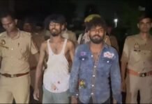 गोण्डा में पुलिस वाहन पर पथराव और टीम से हाथापाई, दो आरोपी गिरफ्तार