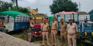 UP: सहारनपुर में अवैध खनन के खिलाफ पुलिस की बड़ी कार्रवाई, 14 ट्रैक्टर-ट्रॉलियां सीज