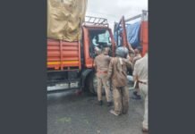 गोण्डा-अयोध्या मार्ग पर दर्दनाक हादसा, ट्रक में पीछे से जा घुसी तेज रफ्तार डीसीएम, चालक की मौके पर मौत