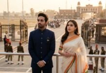 वाघा बॉर्डर पर आतिफ असलम के गाने से दब गई आयुष्मान-सारा की आवाज, वायरल हुआ वीडियो