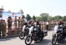 जयपुर पहुंची राष्ट्रीय बाइक रैली, डीजीपी ने हरी झंडी दिखाकर अजमेर के लिए किया रवाना