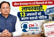 CM हेल्पलाइन शिकायतों में लापरवाही पर सख्ती, PWD के 13 अधिकारियों को नोटिस