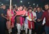 मुख्यमंत्री पुष्कर सिंह धामी ने हिंदू नेशनल कॉलेज में किया रावण दहन