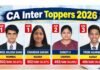 ICAI CA इंटर रिजल्ट 2026: नील राजेश शाह और चंदक साक्षी ने किया टॉप, हासिल की AIR 1