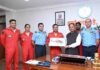 मुख्यमंत्री विष्णु देव साय से भारतीय वायु सेना की सारंग हेलीकॉप्टर डिस्प्ले टीम ने की सौजन्य मुलाकात