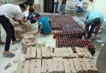 दरभंगा में शराब तस्करी का बड़ा खुलासा, टाइल्स गोदाम से 459 कार्टन विदेशी शराब बरामद