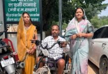 सेवा संकल्प अभियान के तहत दिव्यांग धनेश्वर साहू को मिली ट्राइसाइकिल