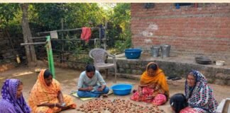 दीपोत्सव पर्व की तैयारियां प्रारंभ, स्वसहायता समूह की महिलाएं बना रही गोबर व मिट्टी के दीये
