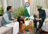 मुख्यमंत्री धामी ने लोकभवन में राज्यपाल लेफ्टिनेंट जनरल गुरमीत सिंह (सेवानिवृत्त) से की शिष्टाचार भेंट